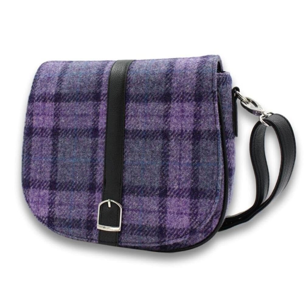 2835 Beauly' Shoulder Bag - Bold Purple Check, Purple, One Size